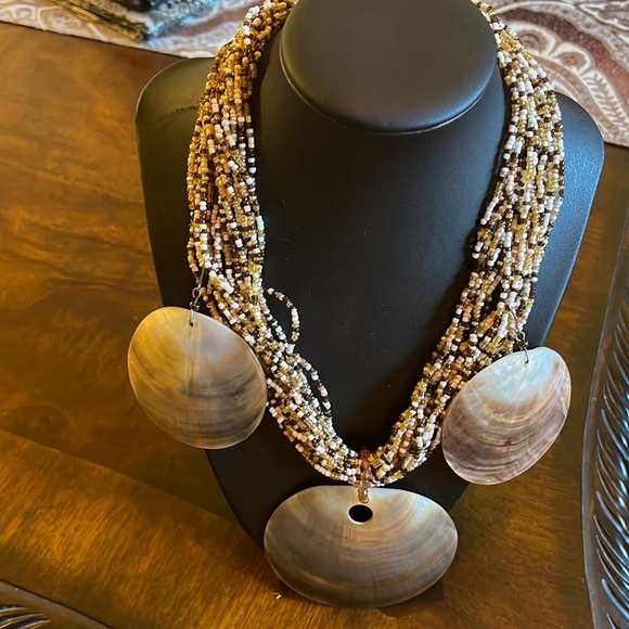 Jewelry - Multi-colors of brown necklace & earring set